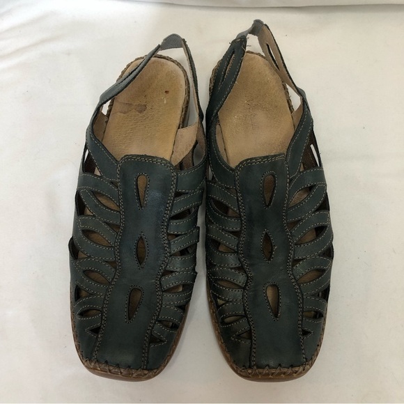 Remonte Dorndorf Slip On Leather Navy Sandals Size 38 (7-7.5) - Picture 2 of 11